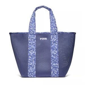 PINK Victoria's Secret Blue Floral Tote Bag  
NWT